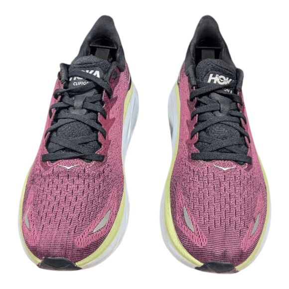 HOKA ONE ONE Clifton 8 'Ibis Rose Pink Green' Running Shoes Size 9.5B - Picture 4 of 16